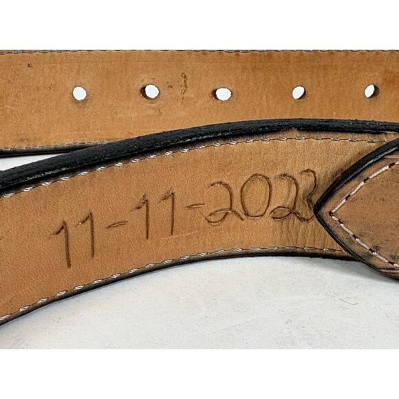 KWH Southwestern Design custom handmade tooled leather belt - Picture 5 of 9